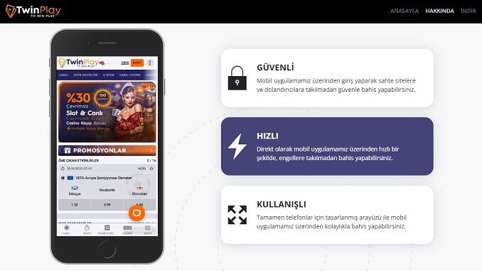 Twinplay Mobil Uygulama Giriş Yöntemi